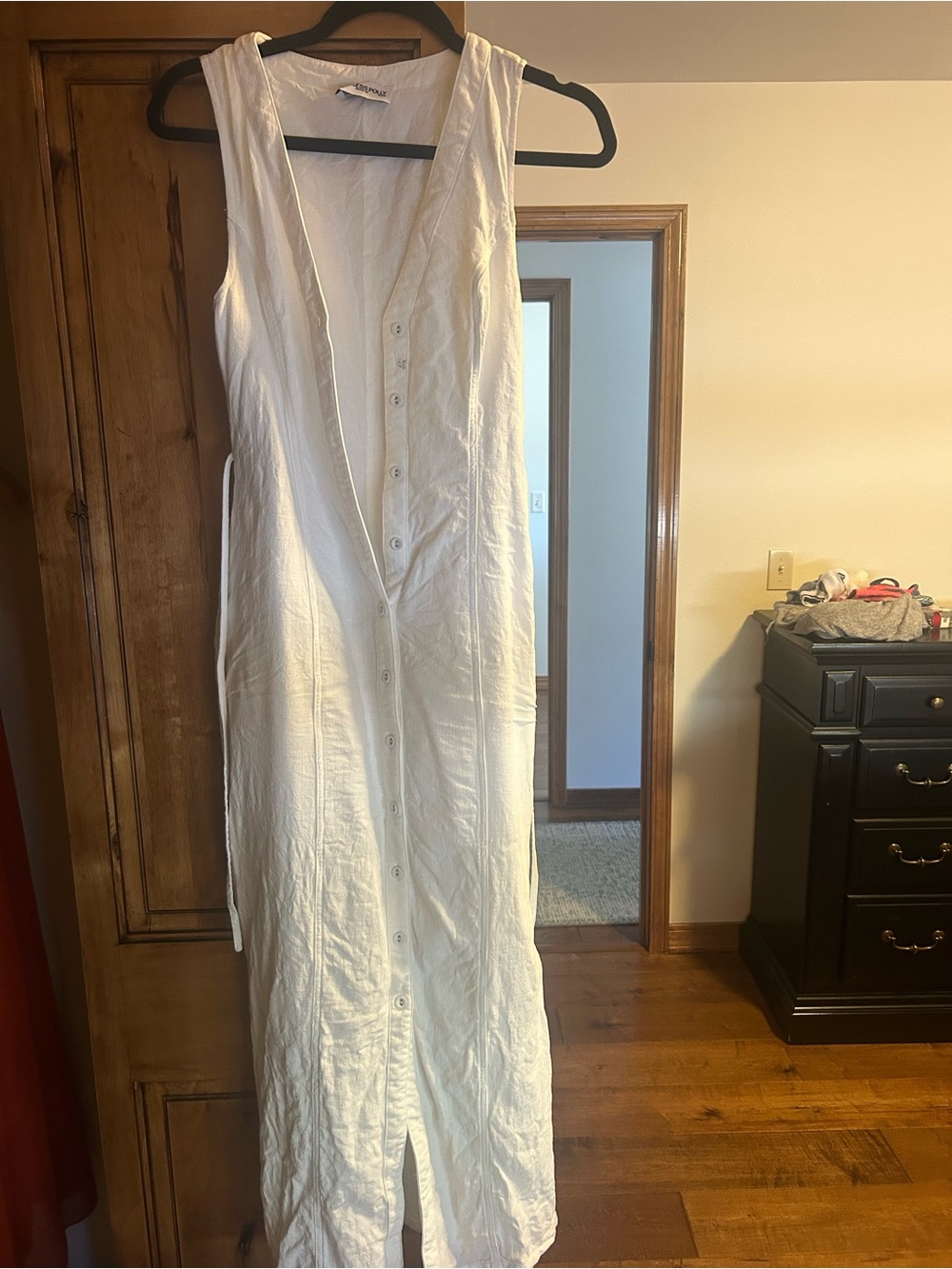 adidas White V-Neck Sleeveless Dress
